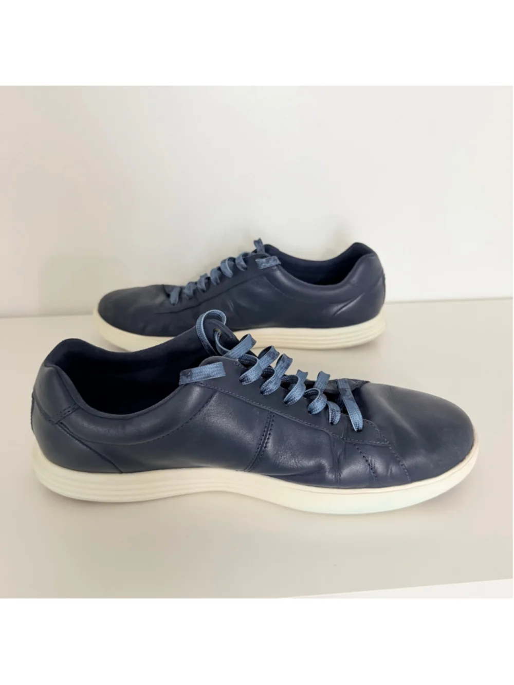 Cole Haan Grand OS Reagan Navy Blue Leather Sneakers Men's Size 12